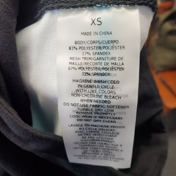 BETSEY JOHNSON blue palm tree‎ printed crop yoga pant XS - Picture 6 of 6